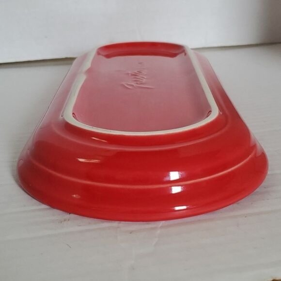 Fiestaware Fiesta CERAMIC Bread Tray Server Serving Plater Plate DISH Scarlet Re - Picture 9 of 16